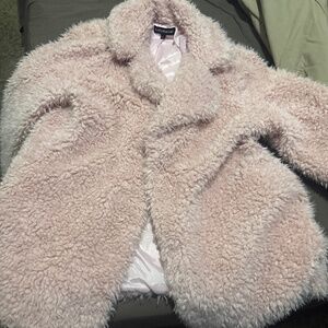 Fuzzy light pink coat